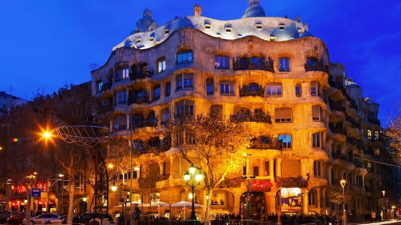 Barcelon på natten