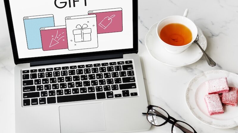 Giftcard på laptop